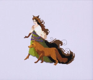 Cross Stitch Chart ~ Nora Corbett Daughters Of The Wild - Miss Brown Wolf #NC370 - Picture 1 of 5