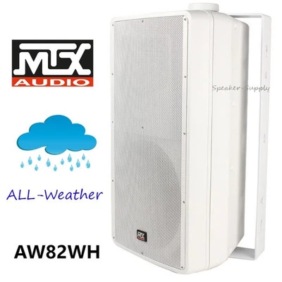 1 MTX Audio 2-Way All Weather Speaker 8" Woofer Patio Pool Indoor Outdoor White - Image 1 of 4