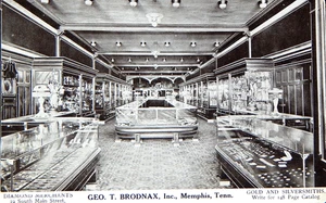 1910s MEMPHIS TN GEORGE BRODNAX DIAMOND MERCHANT ADVERTISING POSTCARD UNPOSTED - Picture 1 of 3