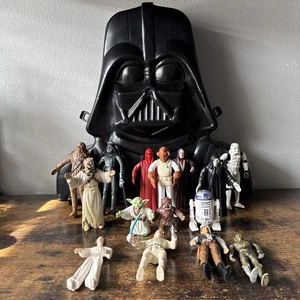 Estuche de almacenamiento Darth Vader con 15 figuras Bendems juguetes incorporados años 90 - Imagen 1 de 24