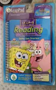 LeapFrog Leap 2 Reading G1-3  Sponge Bob Salty Sea Stories Book & Cartridge  - Picture 1 of 1