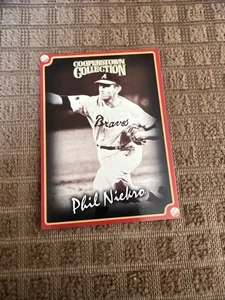 PHIL NIEKRO 1998 KENNER STARTING LINEUP CARD COOPERSTOWN COLLECTION - BRAVES - Picture 1 of 5