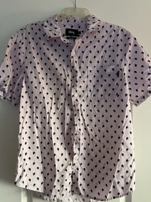 Stussy Rosa Paisley Manga Corta Abotonada Talla Pequeña Foto 1 de 2