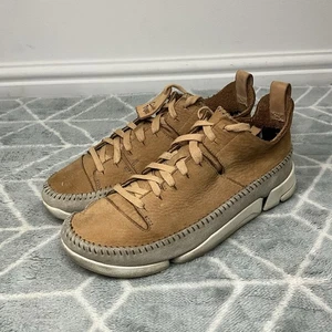 Clarks Originals Trigenic Flex Trainers Brown Suede UK Size 8 Men’s - Picture 1 of 9