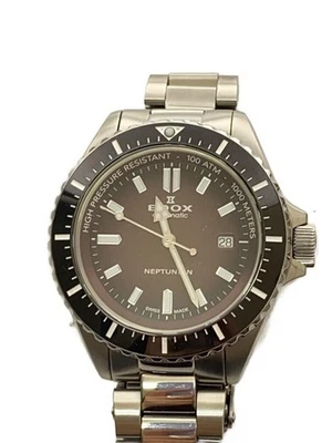 Reloj Hombre EDOX Neptunian 80120-3NM-BRD de Japón G0926 Foto 1 de 4