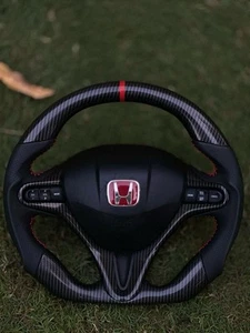 Carbon Fiber Steering Wheel For Honda Civic FD2/FN2 2006-2012 - Picture 1 of 6