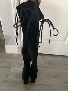 Chinese Laundry Thigh High Black Velvet Boots Women's size 10 - Picture 1 of 10