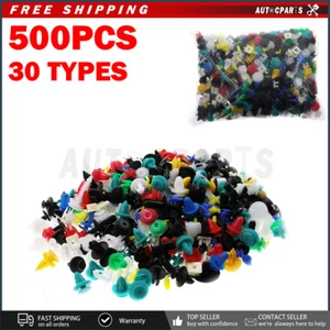 500Pcs Mixed Auto Car Fastener Clip Bumper Fender Trim Plastic Rivet Door Panel - Picture 1 of 12