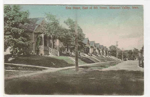 Postal de Erie Street Missouri Valley Iowa 1910c - Imagen 1 de 1