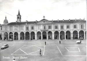 CARTOLINA Trecate Piazza Cavour  postcard n. 110 - Picture 1 of 1