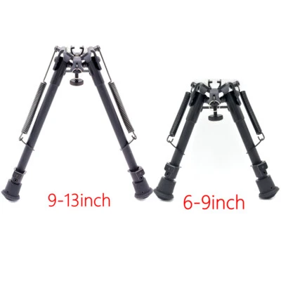 6,9" Harris Style Rifle Bipod Adjustable Spring Return with Adapter For Hunting - Image 1 of 4