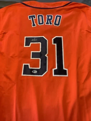 ABRAHAM TORO SIGNED JERSEY HOUSTON ASTROS AUTOGRAPH BECKETT COA AUTO - Image 1 of 2