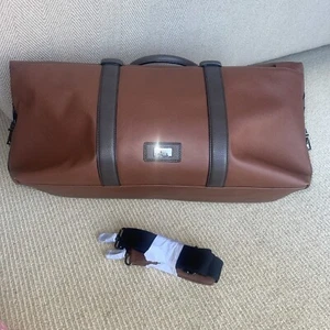 Ted Baker Geome Textured Pu Holdall with shoulder strap brand new Tan & Brown - Picture 1 of 9