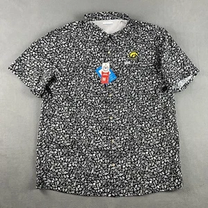 New Columbia Shirt Mens Extra Large Black PFG Iowa Hawkeyes Vented Outdoor - Picture 1 of 8