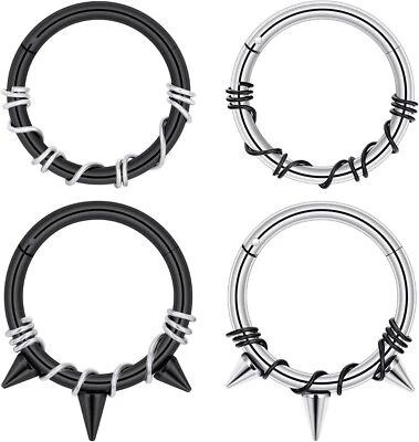 Anillos para nariz de acero inoxidable nariz tabique aro nariz clicker Foto 1 de 4