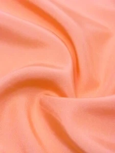 nr064-a_Unused Japanese Kimono Fabric_Silk,Coral Pink, 190cm - Picture 1 of 6