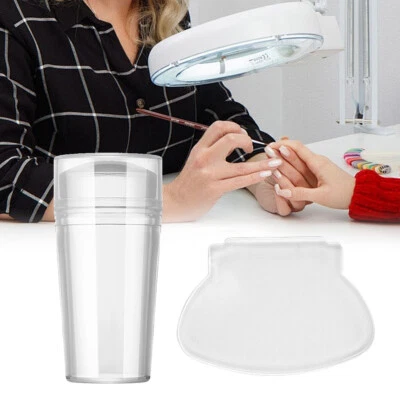 MARKENLOS Transparenter Jelly-Nagelstempel mit Kappe – Perfekt für UV-Gel-Lack und Nailart