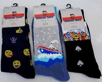 King of Spades MENS CREW SOCKS Different Touch NOVELTY Anchor//Ship Emoji/'s