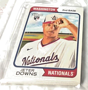 10 2023 Topps Heritage JETER DOWNS   RC NATIONALS YANKEES   #84 ROOKIE   LOT - Picture 1 of 1