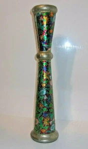 Cloisonne Candlestick Champleve Enamel & Pewter Candle Holder 20" - Picture 1 of 5