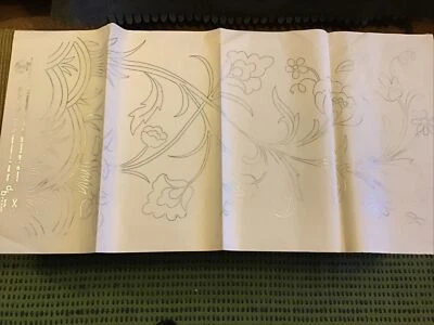 Extra Large Deighton’s Silver Transfer. Ref FX21037. Floral Design. 50 x 100cm - Image 1 of 4