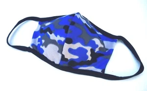 Gray royal blue camouflage face mask DRI-FIT flexible, double layer, washable - Picture 1 of 3