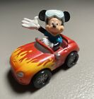 2000 Mattel Disney PVC Mickey Mouse Figure Attached to Diecast Metal Car 