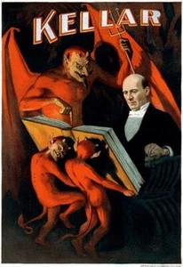 Kellar And His Servants - 1894 - Magician Performing Arts - Advertising Magnet - Picture 1 of 2