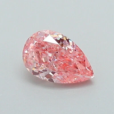 0.50 CT Fancy Vivid Pink Pear Lab Grown Diamond For Engagement Ring - Image 1 of 2