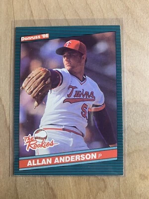 1986 Donruss The Rookies Allan Anderson #3 RC  Minnesota Twins - Image 1 of 2