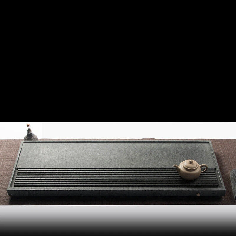 China Stone Tea Tray Heavy Black Stone Tea Table For Tea Set Multi Size Tea Boat - Image 1 of 4