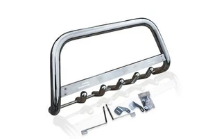 Bull Bar A Bar with Detachable Logo Center Plate To Fit Peugeot Boxer 2014+ Van - Picture 1 of 9