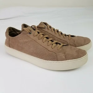 Toms Men's Size 11 Brown Suede Perforated Leather Lace Up Loafers Lenox Toffee - Picture 1 of 11