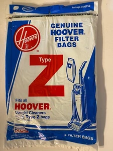  Hoover 3 Pack Genuine Type Z Vacuum Bag # 4010075Z New - Picture 1 of 2