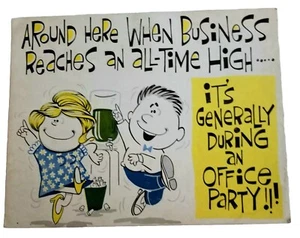 Around Here When Business Reaches... Vagabond Creations 2912 Art Sign.  Vintage. - Picture 1 of 2