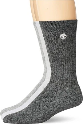 Timberland Women's Ribbed Marled Full Cushion Boot Socks Pastel Grey Multi (3 pa - Image 1 of 4