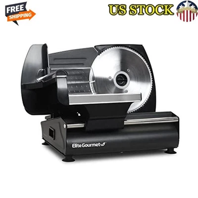 Fatiador elétrico de carne espessura ajustável lâmina de aço inoxidável corte frio queijo - Imagem 1 de 4