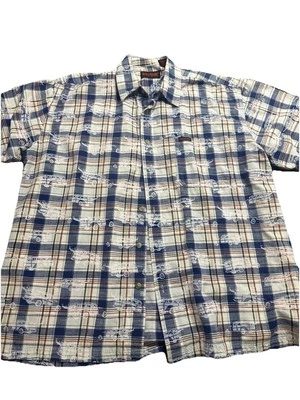 Wolverine Blue & Red Plaid Mens XL Button-Up Down Work Shirt Top Extra L - Image 1 of 4