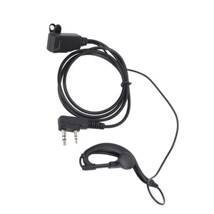 2 Way Radio Headset Universal 2Pin Headset With Collar Clip G Shape For Ba VA - Zdjęcie 1 z 12