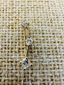 14K Yellow Gold Princess Cut Articulated Pendant Only Yesterday Today Always - Picture 1 of 13