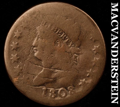 Centavo grande cabeza clásica 1808 - escaso semillave mejor fecha sin precio base #G2526 Foto 1 de 2