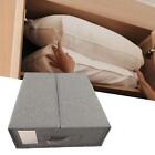 Bed Sheet Set Organizer, Bed Sheet Storage Bin Label Slot with Handle, Linen