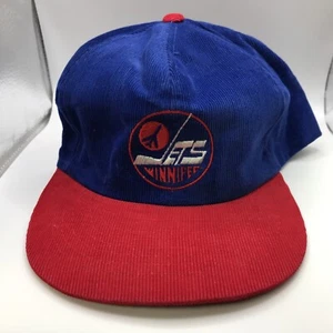 Vintage Ted Fletcher Winnipeg Jets NHL SnapBack Corduroy Hat *Cracked Brim* - Picture 1 of 11