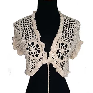 ROBERT RODRIGUEZ CROCHET BOLERO TOP Size L - Picture 1 of 8