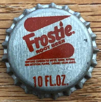 Tapas de botella de refresco de cerveza Frostie Root vintage de los años 50 - Lote original de 10 helados Foto 1 de 2