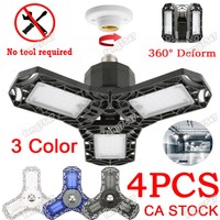 E26 6000LM Deformable Garage LED Light 60W High Bay Light Workshop Ceiling Lamp