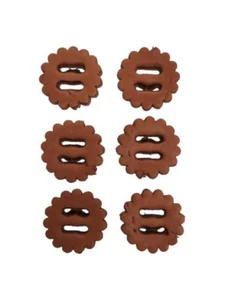 Berlin Custom Leather Rosette with 1.5 inch Slot and 1.5 Round Package of 6 CS15 - Picture 1 of 1