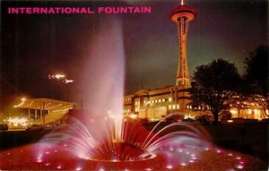 Postal fuente internacional de la Feria Mundial de Seattle Washington WA - Imagen 1 de 2