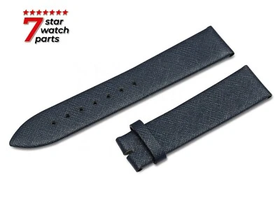 Para Reloj TISSOT AZUL OSCURO Cuero Saffiano Correa Plana Correa Cierre de Hebilla Foto 1 de 4