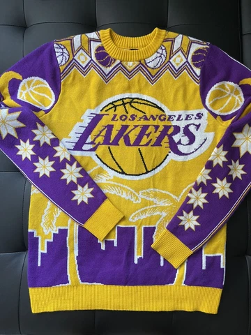 Los Angeles Lakers Intarsia Sweater Ugly Christmas Sweater Nba Urban Outfitters Cover